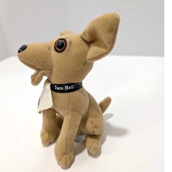 Vtg Taco Bell Talking " You're Getting Hungry" Chihuahua Plush Toy with Napkin - Picture 2 of 8